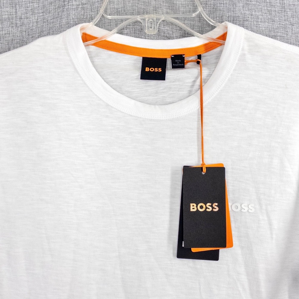 BOSS Hugo Boss Tegood T-Shirt Men's Small White Tonal Logo 50508243 NWT